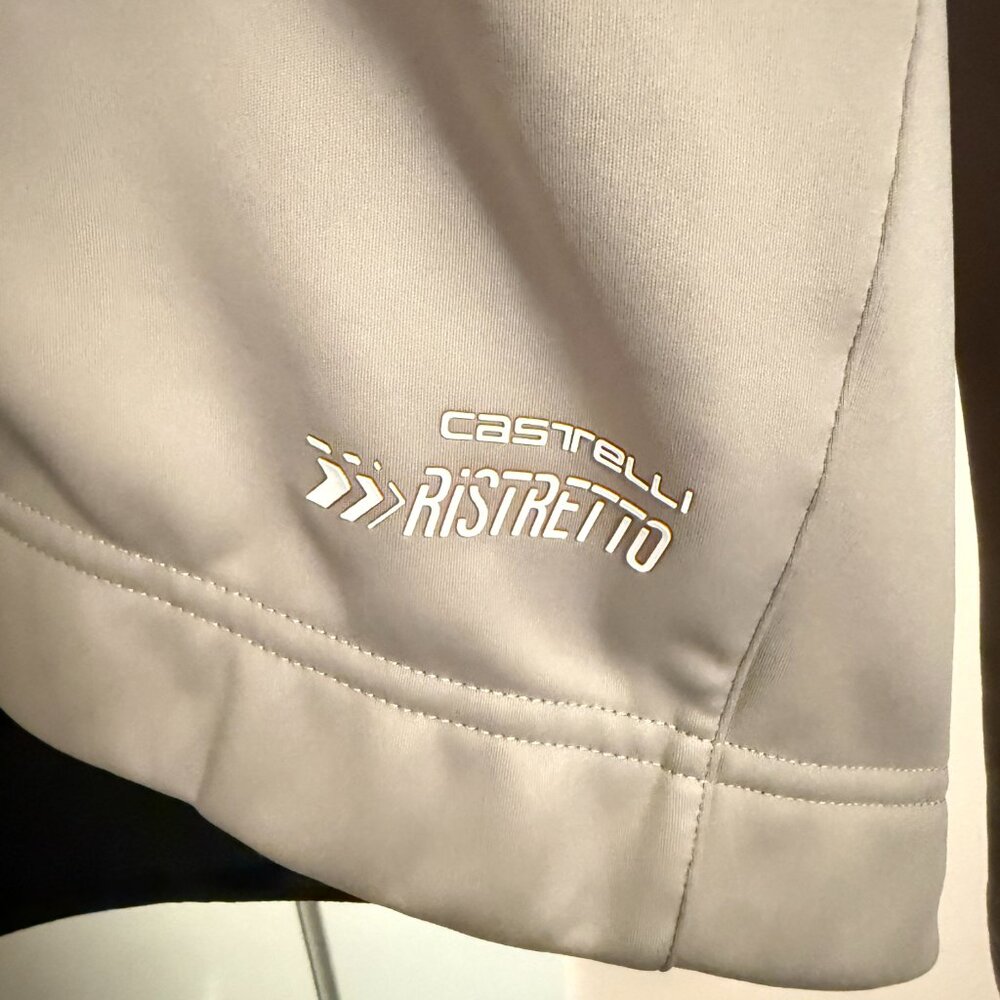 Castelli Ristretto Winter Cycling Jacket Tan XL Reflective Stripes with Pockets - Picture 3 of 7